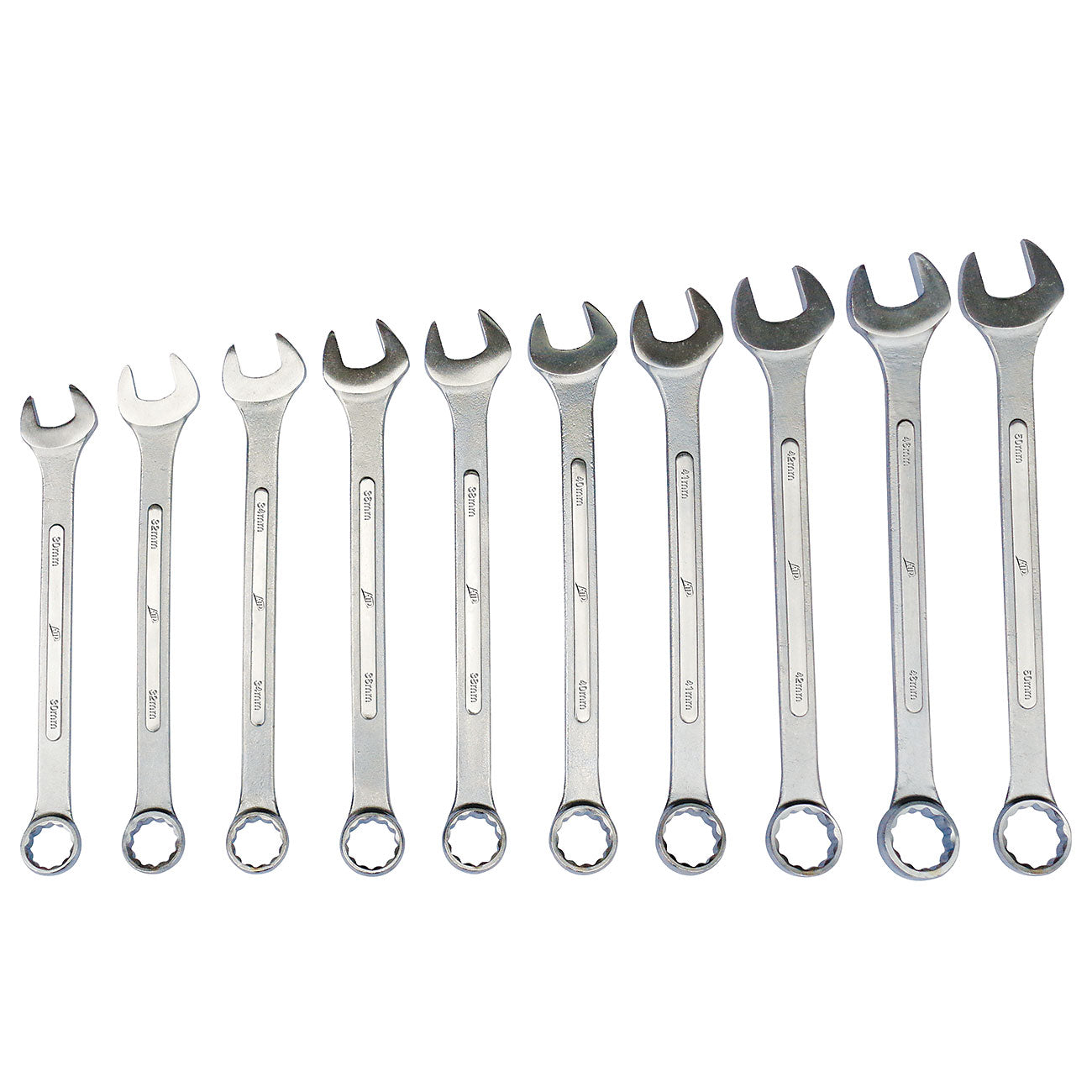 10 Pc. 12 Point Metric Jumbo Raised Panel Combination Wrench Set