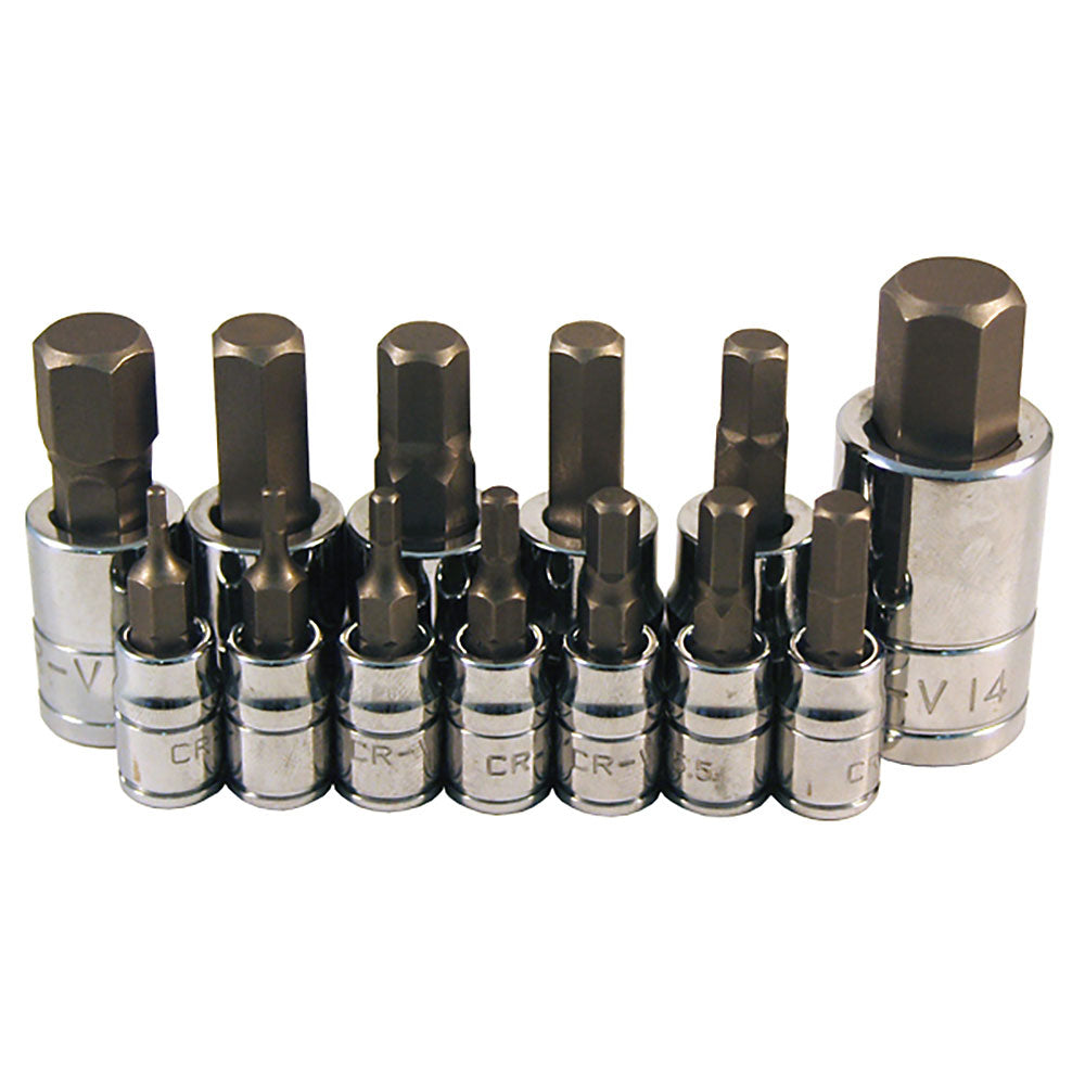 13 Pc. Metric Hex Bit Socket Set