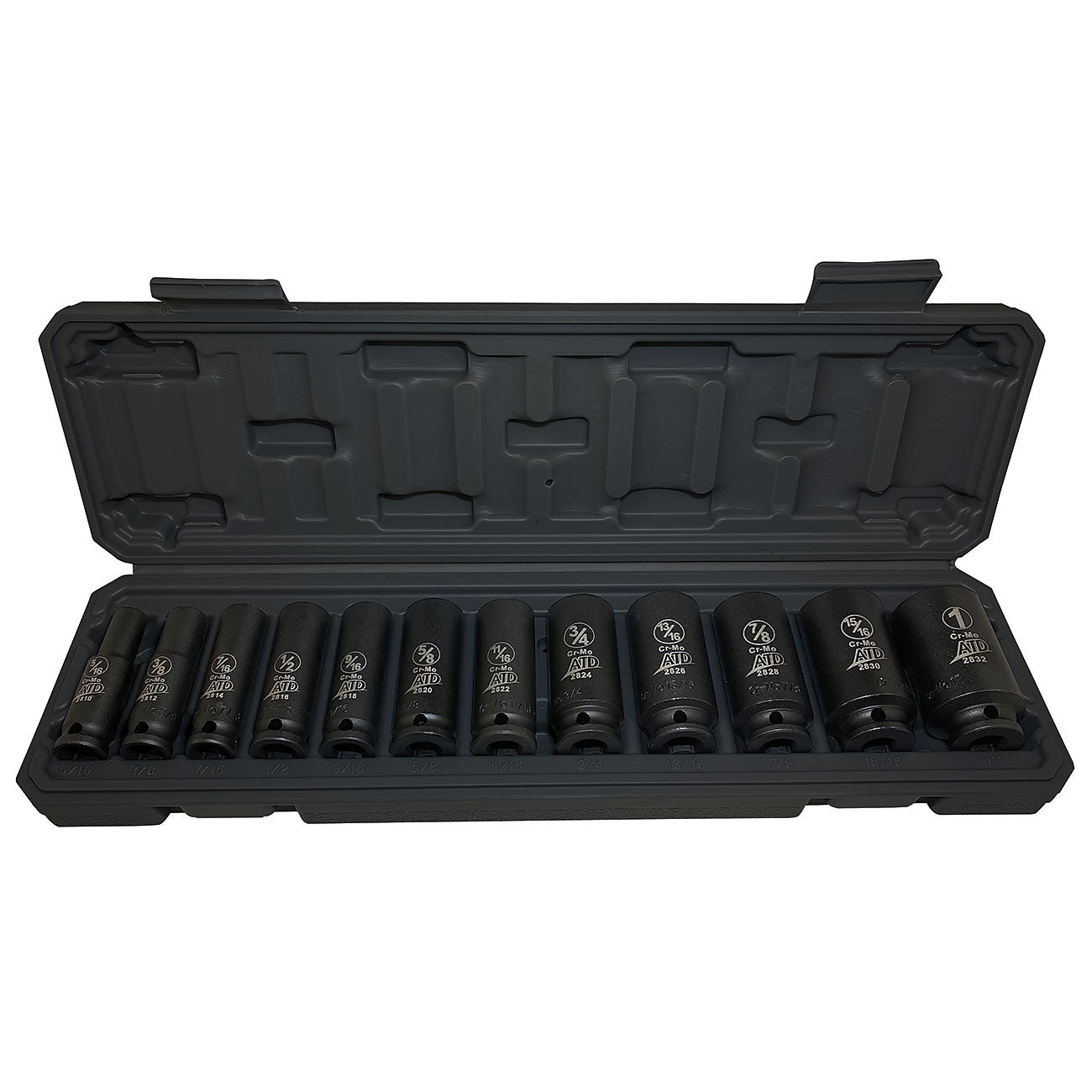 12-Pc. 3/8IN Drive 6 Pt SAE Deep Impact Socket Set