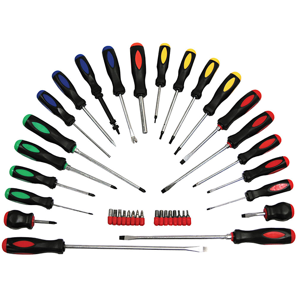 22 Pc. Screwdriver with 16 Pc. Bit Set