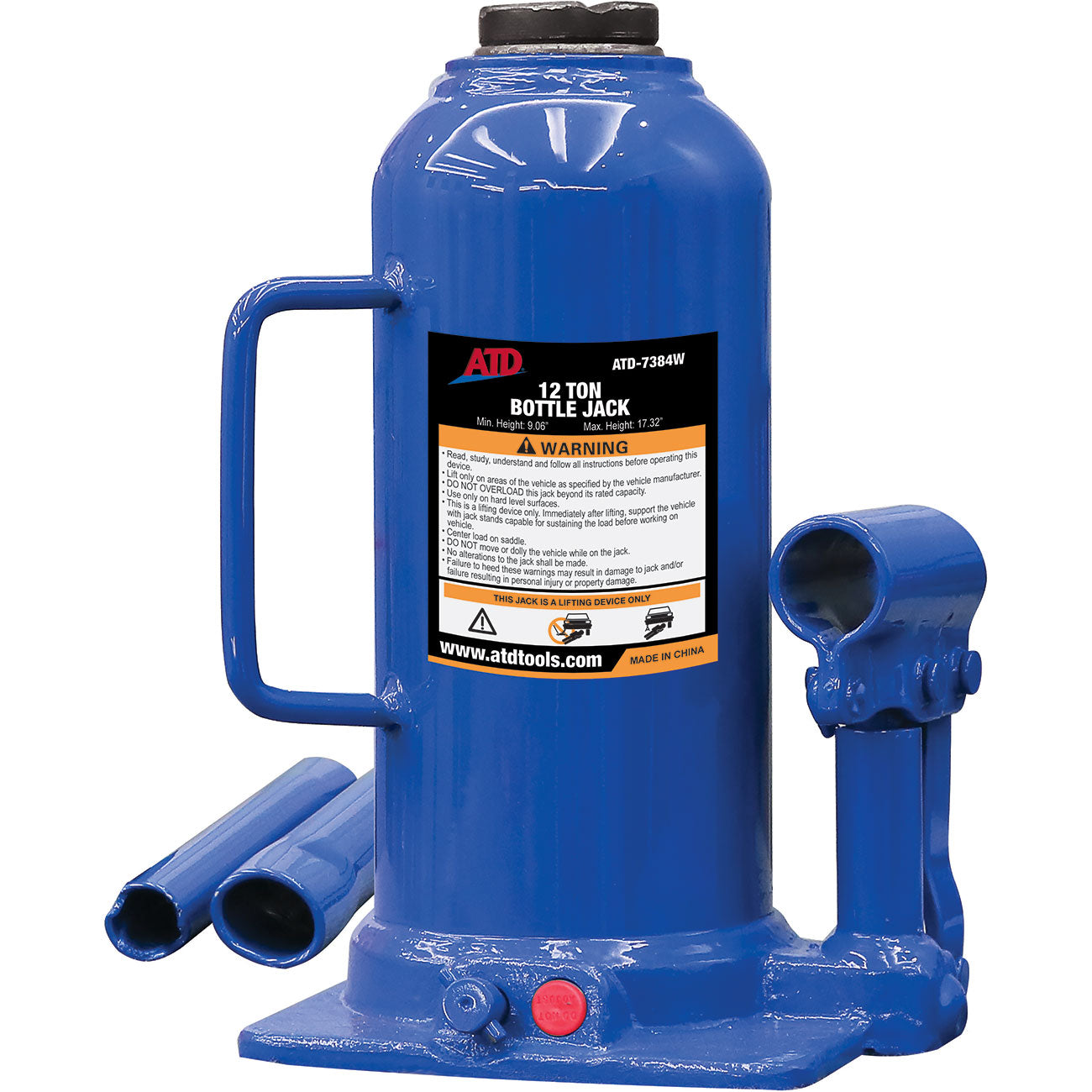 12 Ton Heavy-Duty Hydraulic Side Pump Bottle Jack