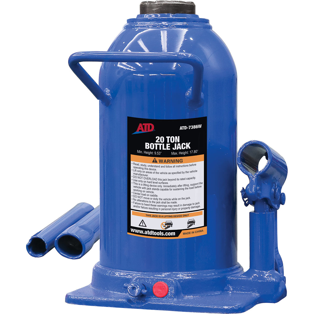 20-Ton Heavy-Duty Hydraulic Side Pump Bottle Jack