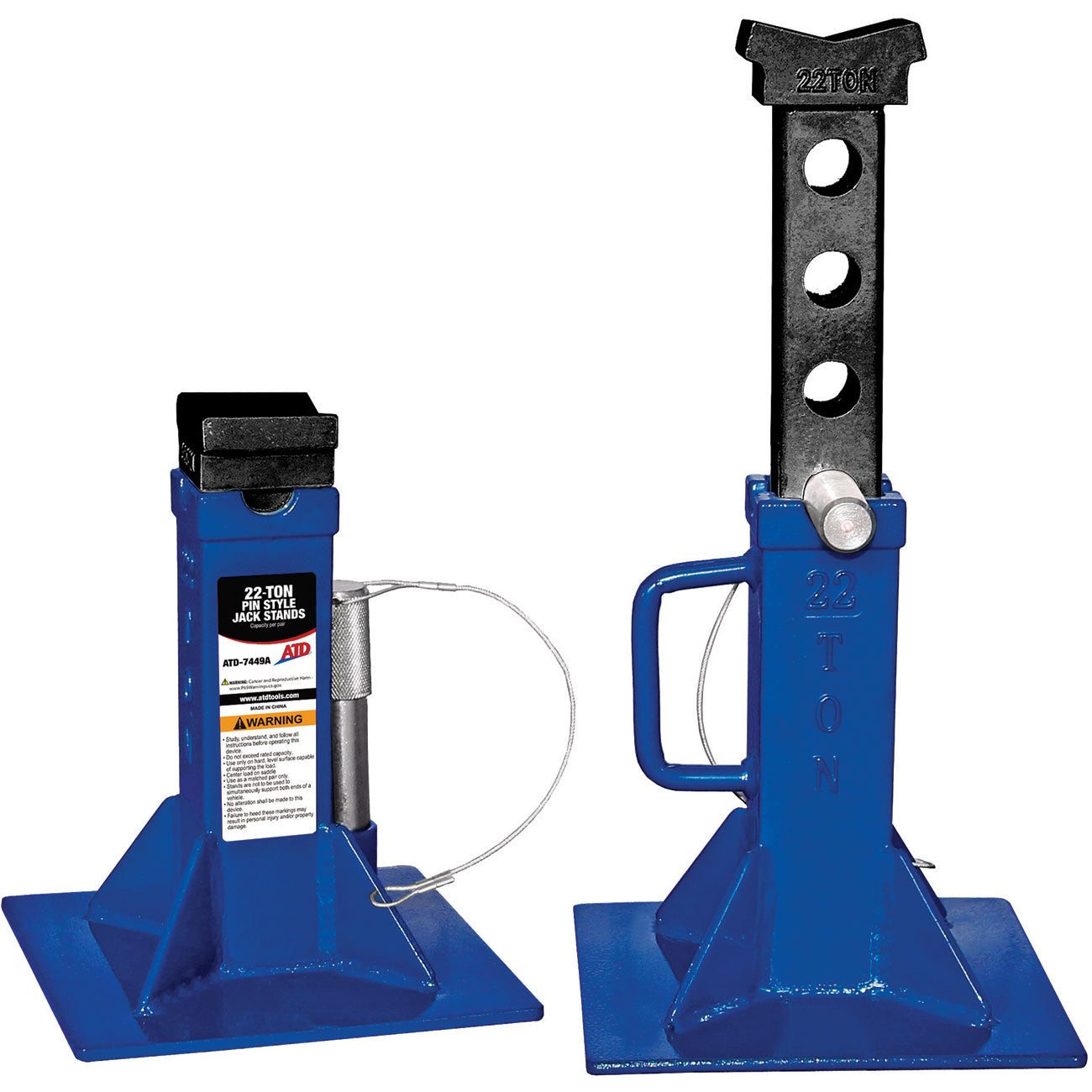 22 Ton Pin Style Jack Stand Pair