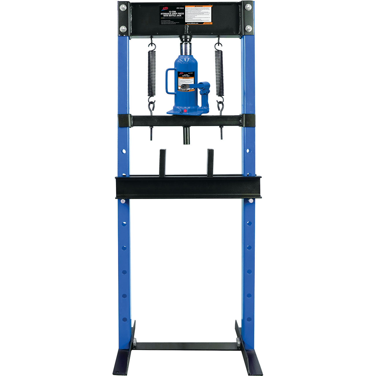 12-TON HYDRAULIC SHOP PRESS WITH BOTTLE JACK