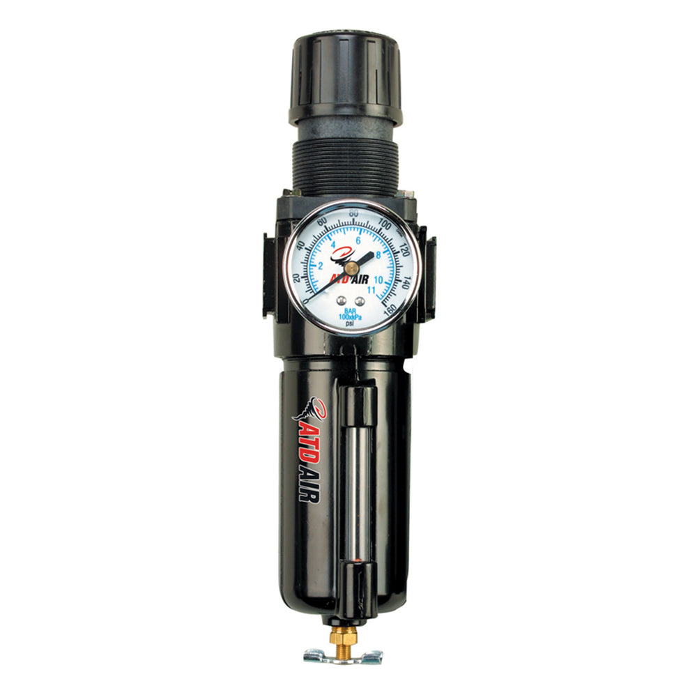 Metal Filter, Regulator and Gauge Combination Unit with Manual Drain