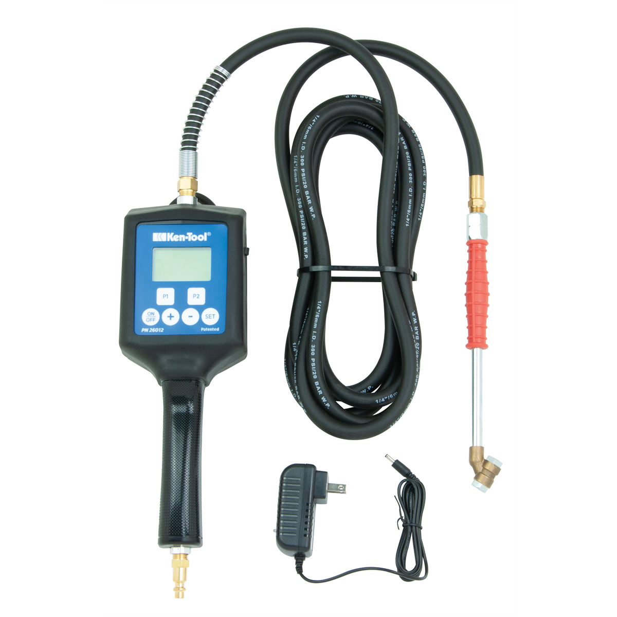 Ken-Tool Handheld Auto Tire Inflator 12 FT Spring protected Hose