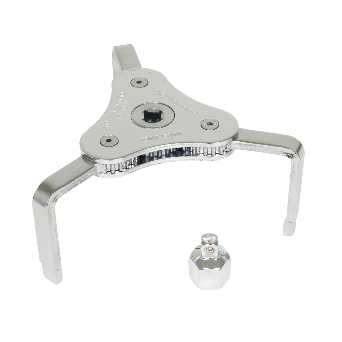 Lisle 73-153mm 3 Jaw Wrench w/ Adapter