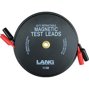Magnetic Retractable Test Leads, 2 Leads x 30'