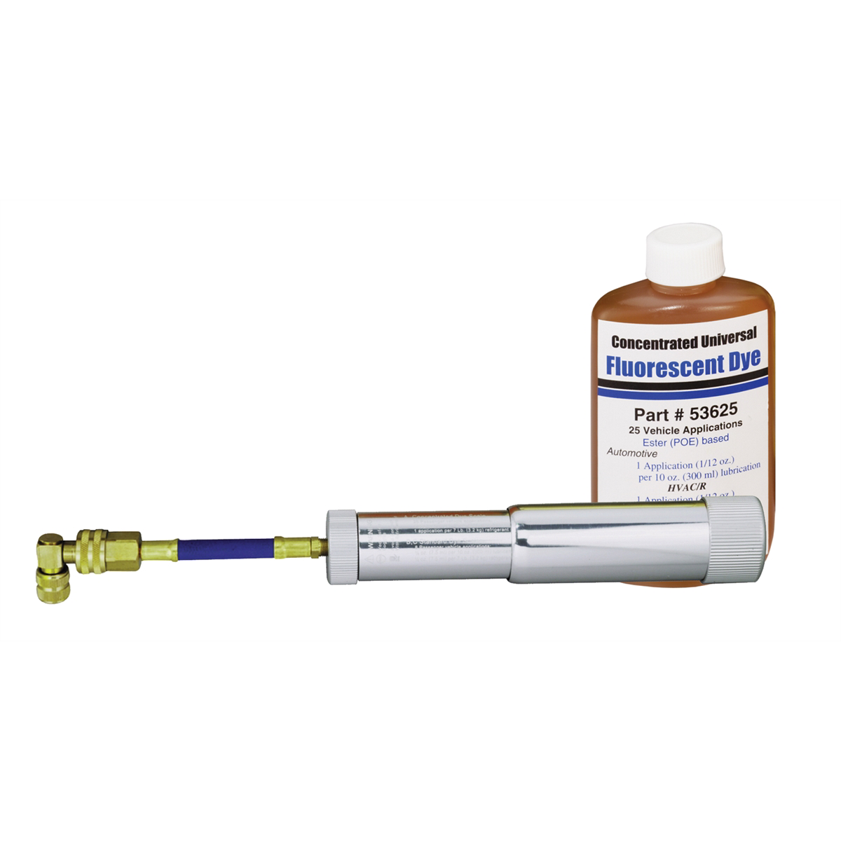Mastercool REFILLABLE 2OZ ALUMINUM DYE/OIL INJECTION SYSTEM