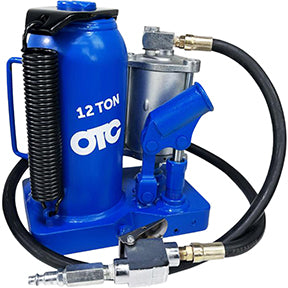 12-ton air/hydraulic bottle jack