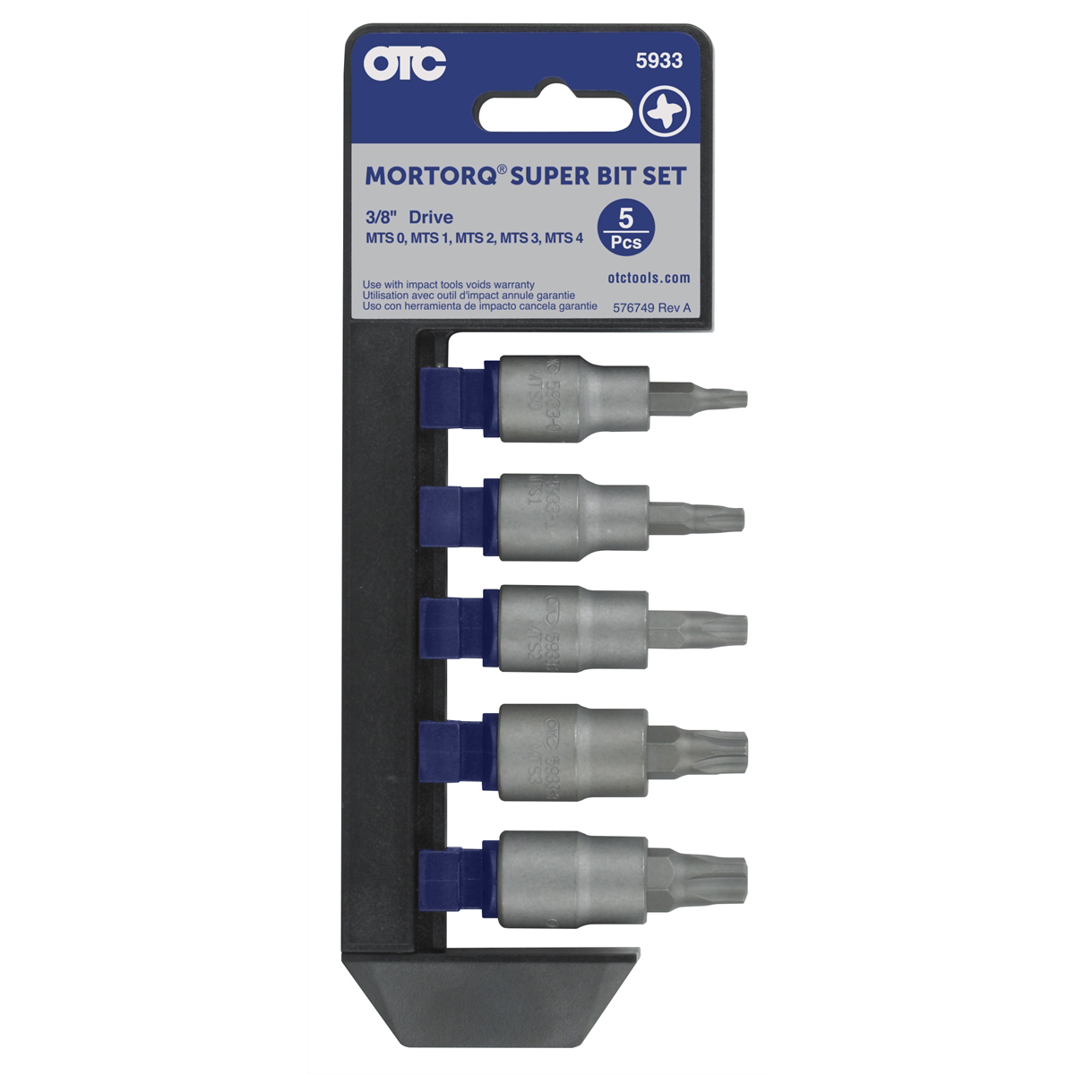 OTC 5 Pc MORTORQ SUPER Bit Socket Set