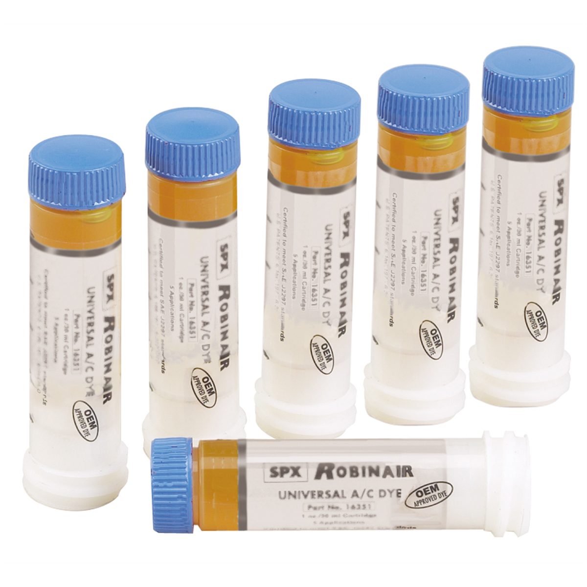 Robinair 6PK 1/4 OZ DYE CARTRIDGE