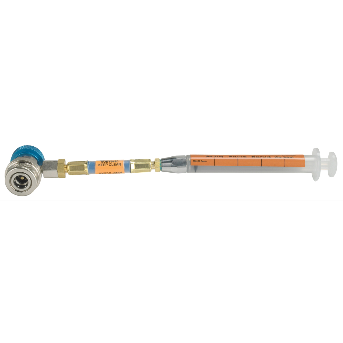 Robinair R-134a oil injector, POE labeled