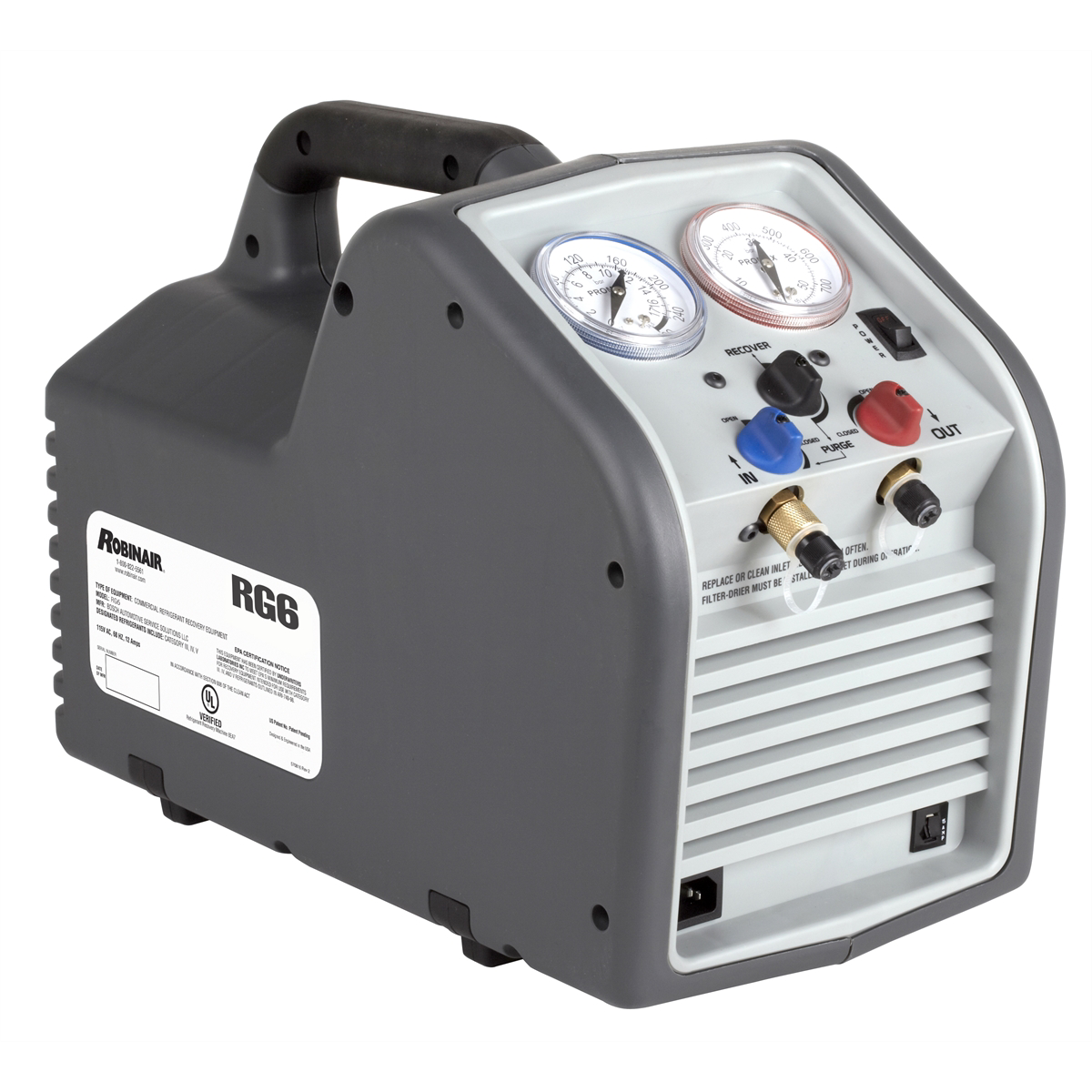 Robinair RG6 Portable Refrigerant Recovery Machine