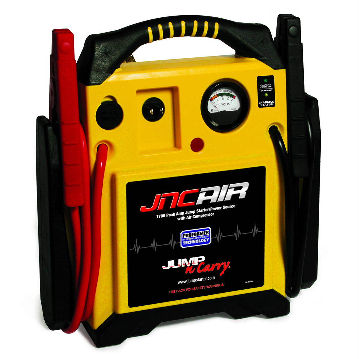 Clore Automotive Jump-N-Carry JNCAIR 1700 Peak Amp 12 Volt Jump Starter with Air