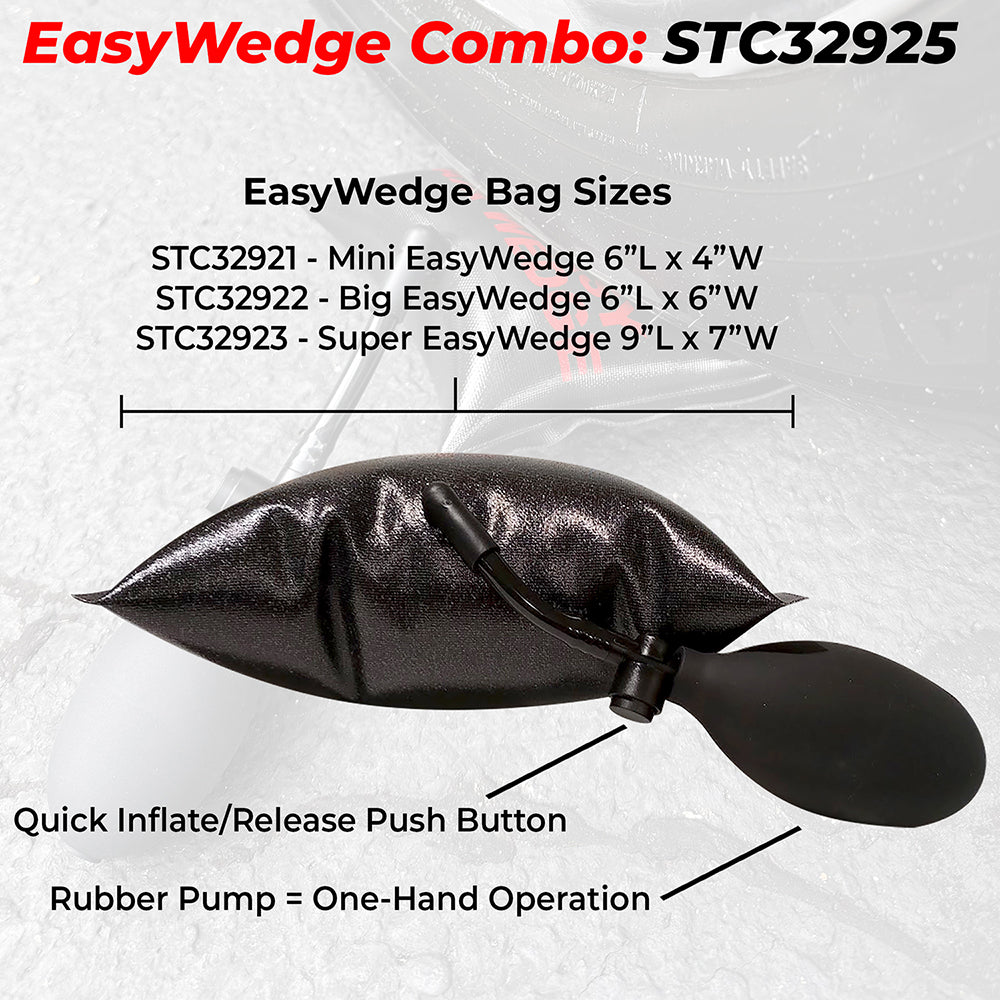 Easy Air shim inflatable Pry Bar and Leveling Air Wedge Bag Tool 3 Pack
