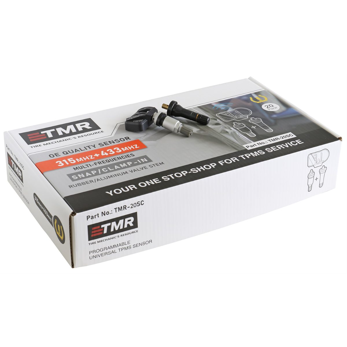 Tire Mechanic's Resource Dual Frequency Dual Valve Programmable TPMS Sensor 20 Pack