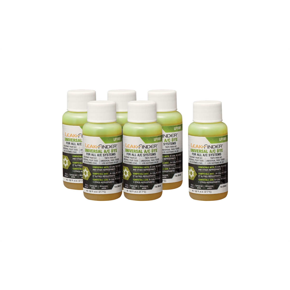 Tracer Products LEAKFINDER (6) 1-OZ BOTTLES UNIVERSAL A/C DYE