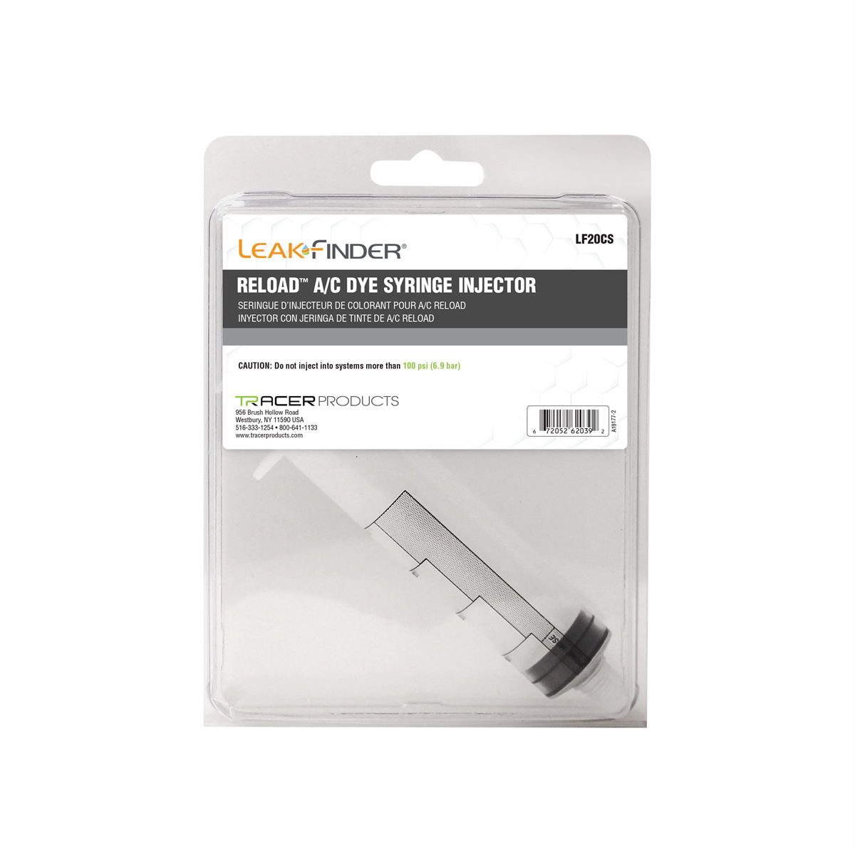 Tracer Products A/C dye syringe injector