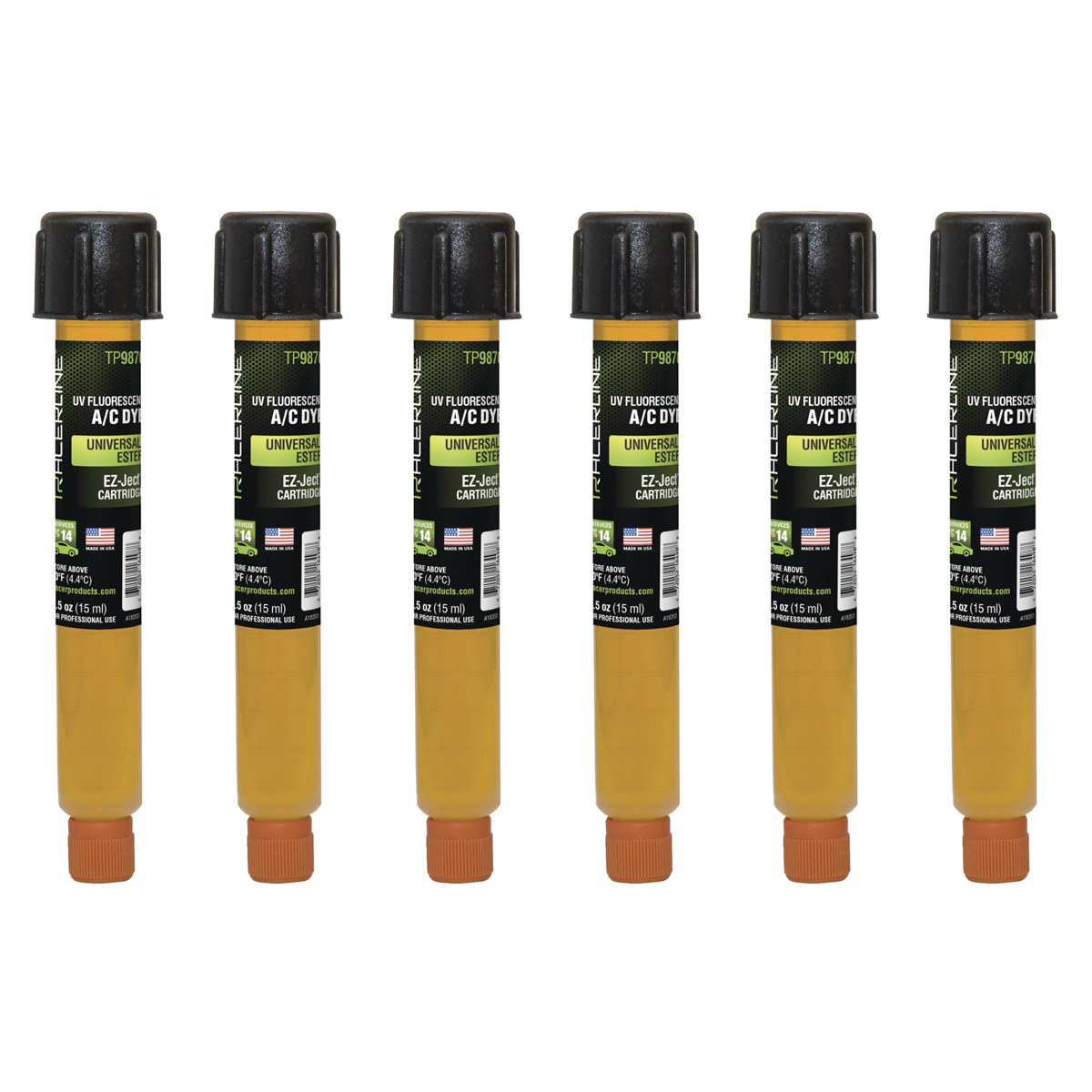 Tracer Products (6) 0.5 oz (15 ml) universal/ester EZ-Ject A/C dy