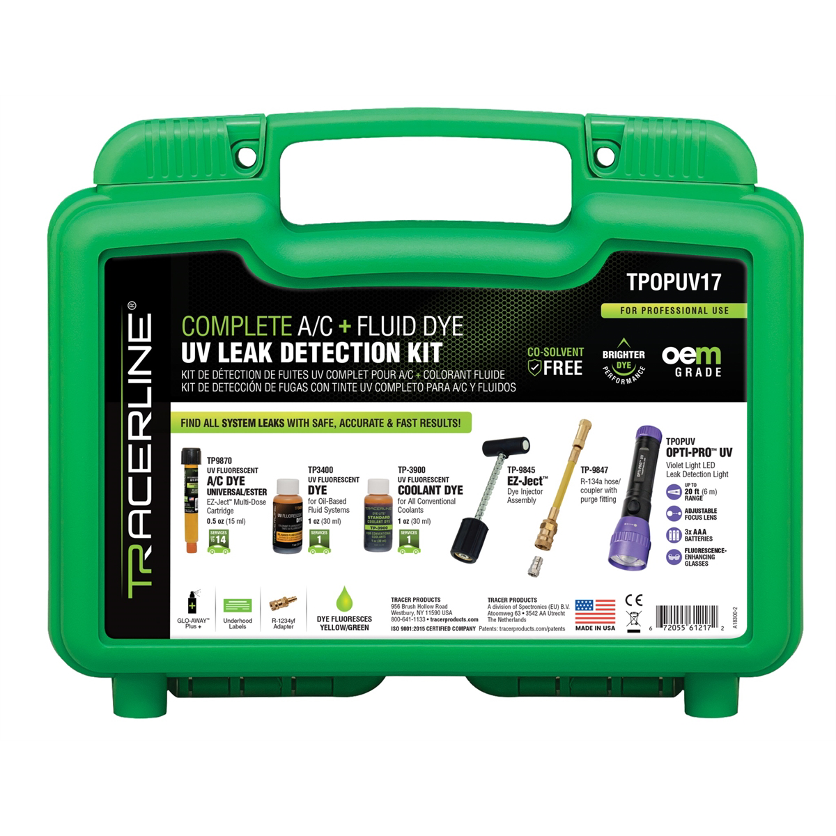 Tracer Products EZ-Ject kit with TPOPUV OPTI-PRO UV flashlight