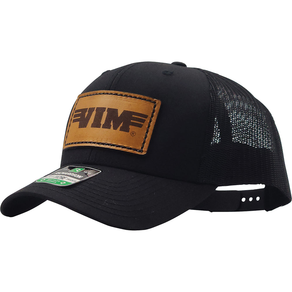 VIM BLACK HAT WITH LEATHER-STITCHED VIM LOGO