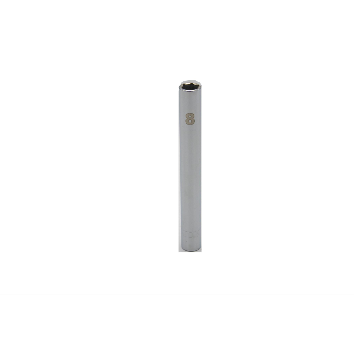 VIM Tools 8 mm Extra Deep Metric Socket, 1/4 Inch Square Drive, Chrome