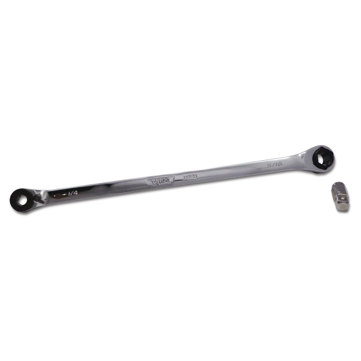VIM Tools 8 Inch Hex Bit Ratchet, 10/4 Inch And 5/16 Inch Hex with 1/4 Inch Square Drive Insert