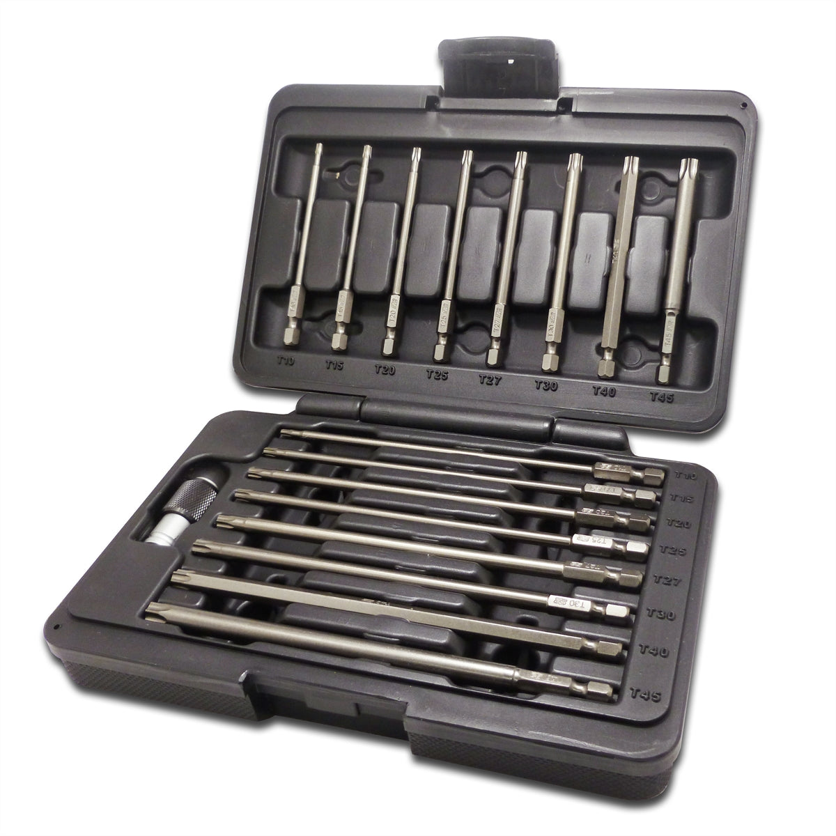 VIM Tools Power Drive TORX Plus Bit Set, IP10 Thru IP45, 17 Piece Set, 8 Piece 3.5 Long, 8 Piece 6 Inch Long with PD Bit Holder