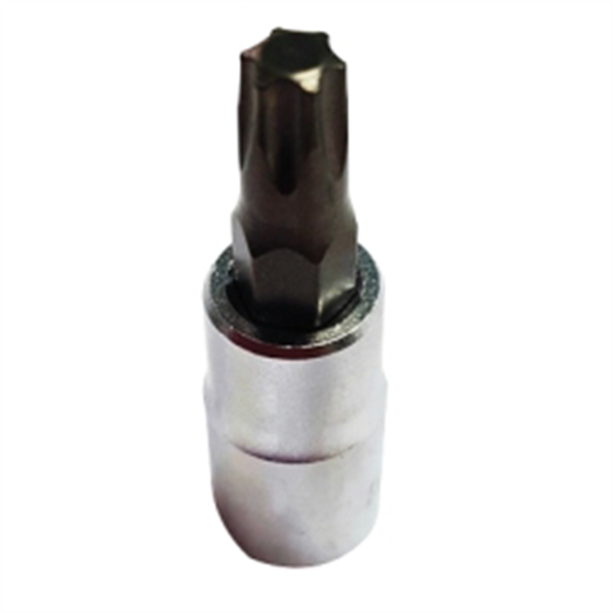 VIM Tools T15 TORX, Gun Metal Gray Bit, Satin Chrome 1/4 Inch Square Drive Bit Holder