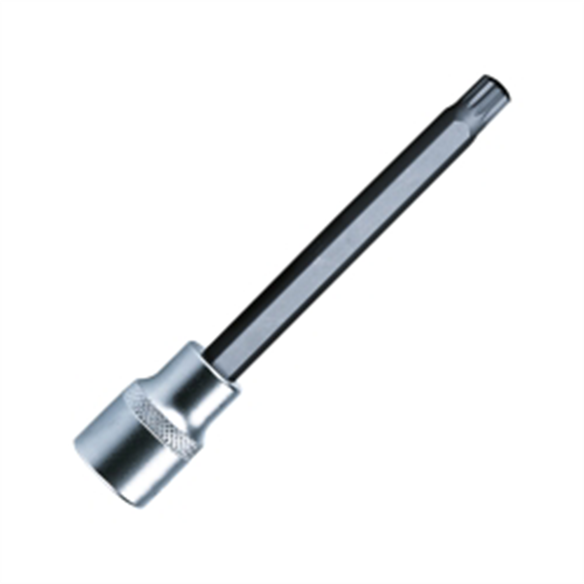 VIM Tools XZN8 12 Point Triple Sq, 4L Bit And Holder, Black Bit with 3/8 Inch Square Drive Satin Chrome Knurled Holder