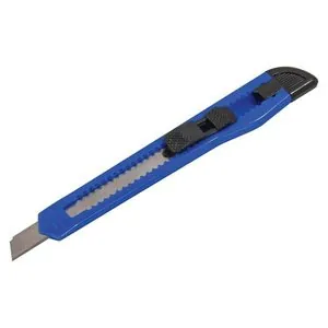 AES Industries 243 Small Snap-Off Blade Utility Knife, ABS Body, Steel Blade