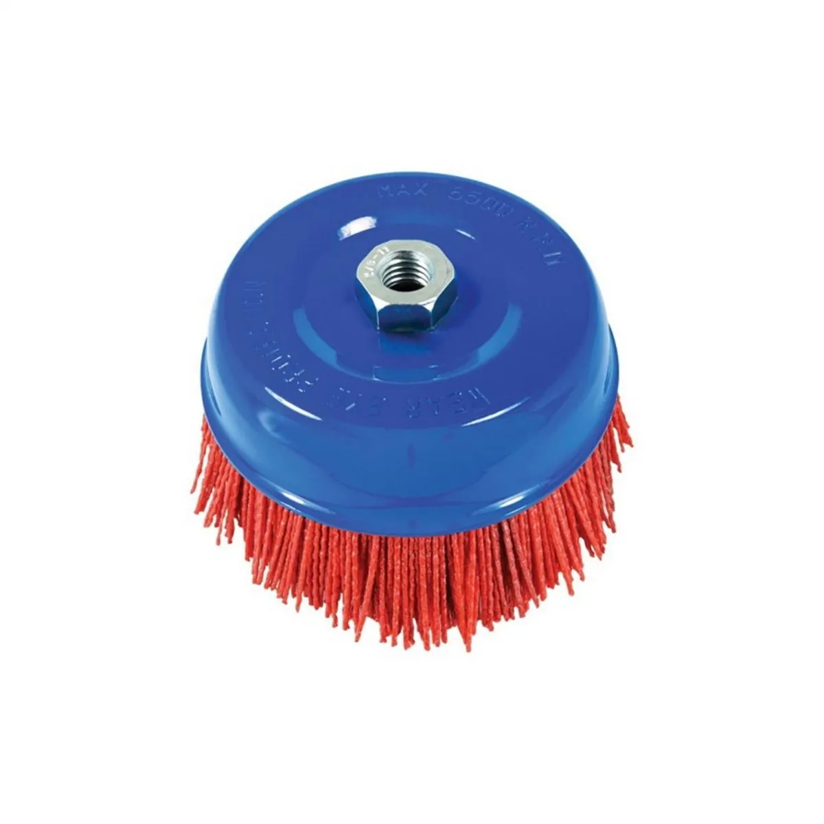 AES Industries 51886 Filament Cup Brush, 6 in, 5/8-11, 180 Grit, Nylon