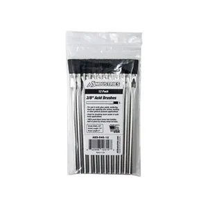 AES Industries 546-12 Acid Brush, 6 in OAL, 3/8 in Brush, 100% Pure Black Horse Hair, Electrolytic Tin Handle