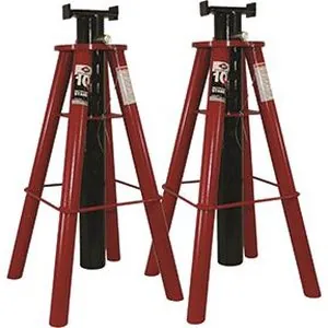 10 Ton High Height Jack Stand Set, 28.75" to 47"