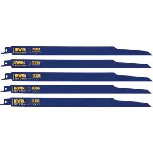 12" 18 TPI Metal Cutting Reciprocating WeldTec Bi-Metal Blade, 5 Pack