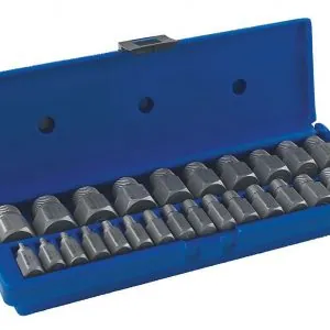25 Pc. Hex Head Multi-Spline Screw Extractor Set