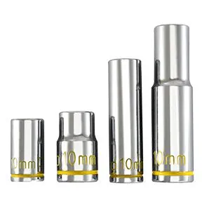 4- Piece UV Glowing 10mm Sockets 1/4" & 3/8" Drive