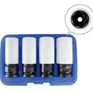 Flank Bite Damaged Lug Nut Socket Set w/ Spinning Protective Sleeves