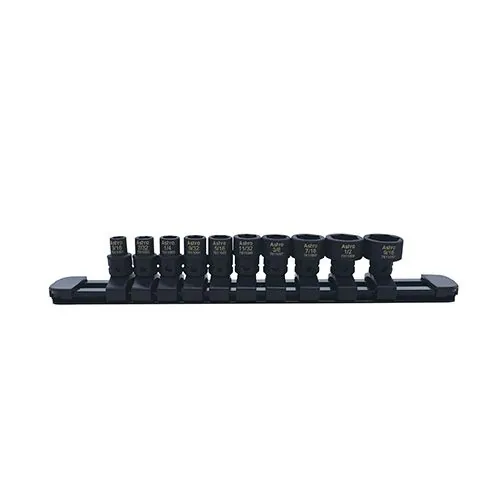 10pc 1/4" Drive Low Profile Nano Impact Sockets - SAE