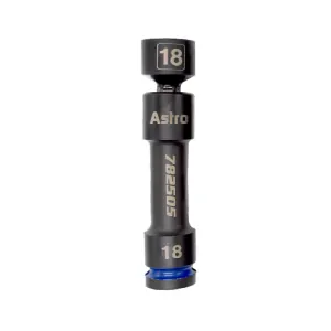 Astro Pneumatic 1/2 Inch Drive 18mm 12-Point Pinless Heavy-Duty Driveline Impact Socket