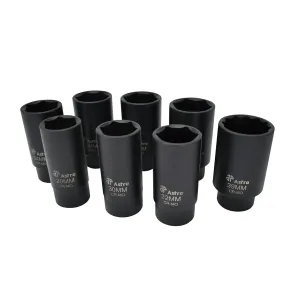 Astro Pneumatic 6 Point Axle Nut Socket Set 8 Pieces