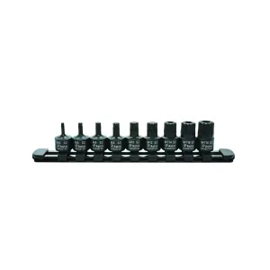 Astro Pneumatic 9pc 3/8" Drive Nano Impact Triple Square Bit Sockets