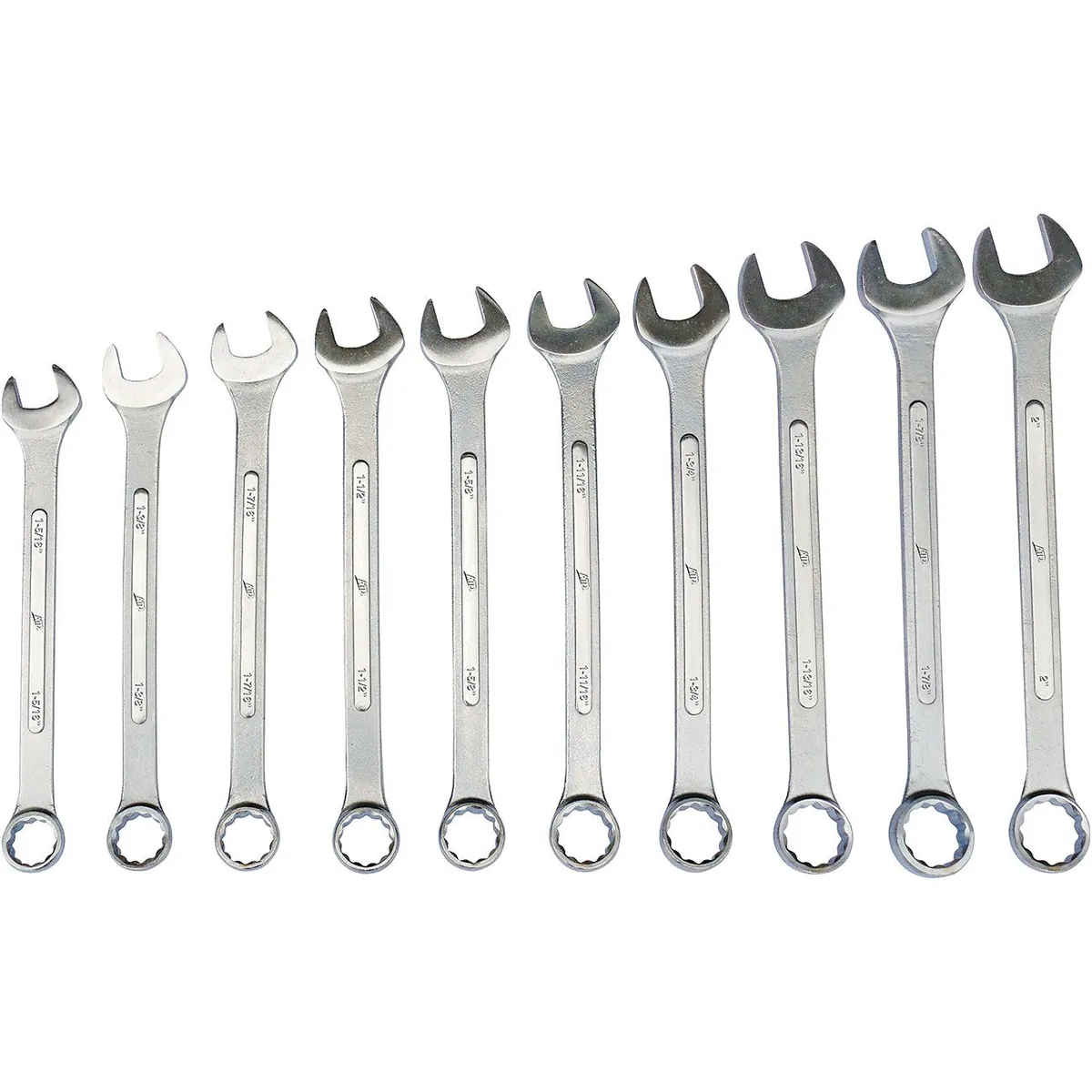 10 Pc. 12-Point SAE Jumbo Raised Panel Combination Wrench Set