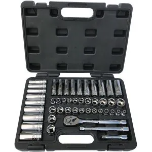 47 Pc. 3/8" Drive 6 Point SAE and Metric Pro Socket Set