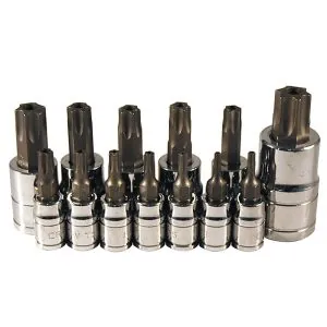 13 Pc. Tamperproof Torx Bit Socket Set