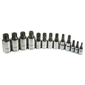 13 Pc. 6 Lobe Polydrive Bit Socket Set