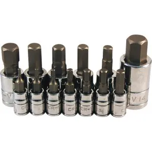 13 Pc. Metric Hex Bit Socket Set