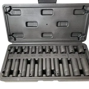 20-Pc. 1/4" Drive 6 Point SAE Standard & Deep Impact Socket Set