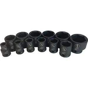 12-Pc. 3/8" Drive 6 Point SAE Standard Impact Socket Set